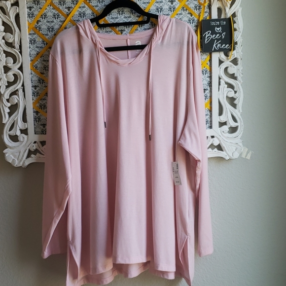 Avenue Tops - Pink light weight hoodie